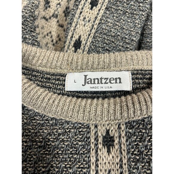 VTG Jantzen Men's Lg Sweater Grunge 90s Cosby Grandpa Core Alternative Abstract - Picture 3 of 8